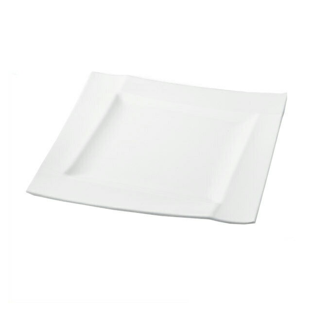乐天商城 - 25.4cm 正角折目平皿 白グロス 3枚セット（51025740）8-295-18多用盛込皿メラミン樹脂平皿3枚入 多用盛込皿 平皿