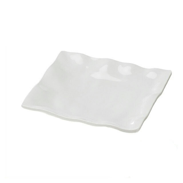 Platters - 36cm 波渕角盛皿（51353780）8-297-1ビュッフェ盛皿メラミン樹脂角盛皿白 ビュッフェ盛皿 角盛皿 白