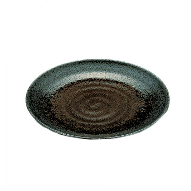 尺2 神龍鉢 黒釉流し（51402451）7-434-6盛器 全面塗 神龍鉢