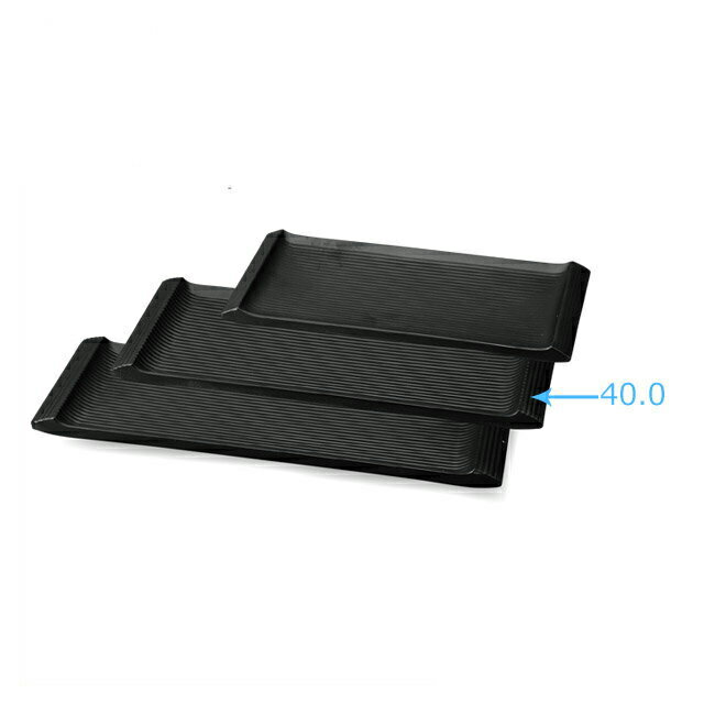 乐天商城 - 40cm 西渕高筋目長角皿 黒マット（75005820）8-342-10多用皿メラミン樹脂長皿黒マット 多用皿 長皿 黒マット