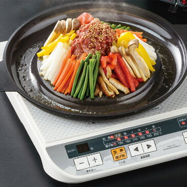 【送料無料】韓国プルコギ鍋 黒(IH用)34cm(3-1167-8)和(YASURAGI)ジャパン