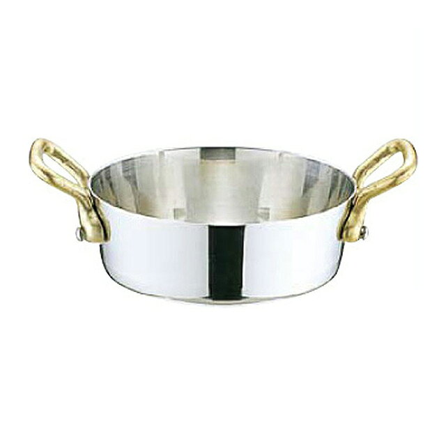 Ih Incompatible - ユキワ UK 18-8 プチテーパーパン両手浅型鍋 蓋無 10cm （PPT8803）1-1708-0703業務用