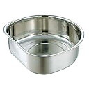 18-8 D型洗桶 30cm (036020)07-0118-0401タライ たらい 洗い桶 ステンレス 燕三条 日本製