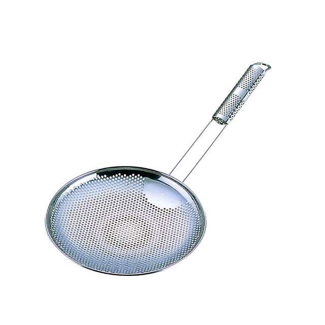 Baskets, Bowls, Trays - UK18-8 パンチングそば揚 横型 21cm（041181）07-0176-0402ラーメンざる そばすくい 麺ザル 揚げざる 網