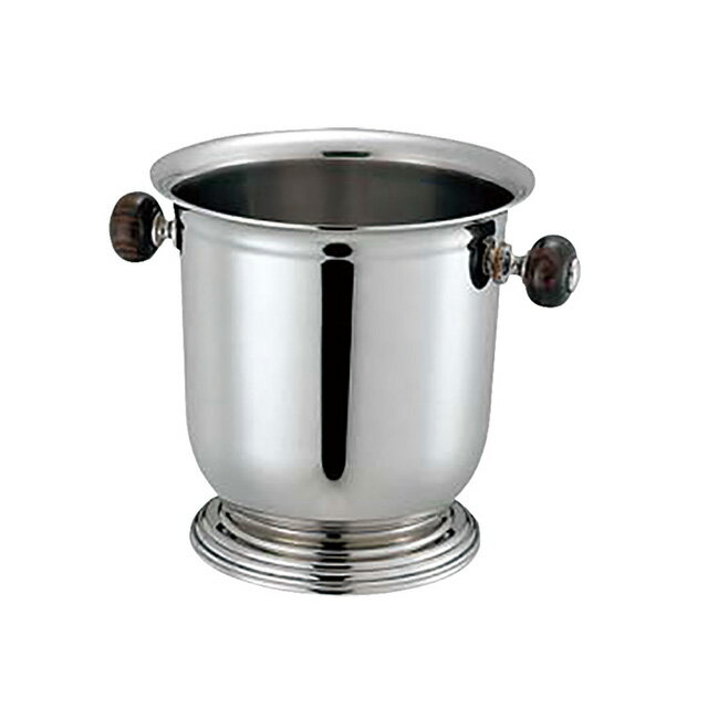 UK18-8 バロン台付シャンパンクーラー 木柄ハンドル M（169006）07-0503-1402ボトルクーラー シャンパ..