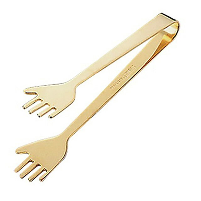 Pasta Tongs - プチトングハンドパワー ST ゴールド（470101）07-0507-1402開いた手のカタチの小さなトング 万能トング