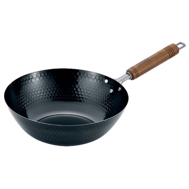槌目北京鍋 27cm （001328）07-0016-0404片手鍋 フライパン 中華鍋 炒め鍋 鉄製