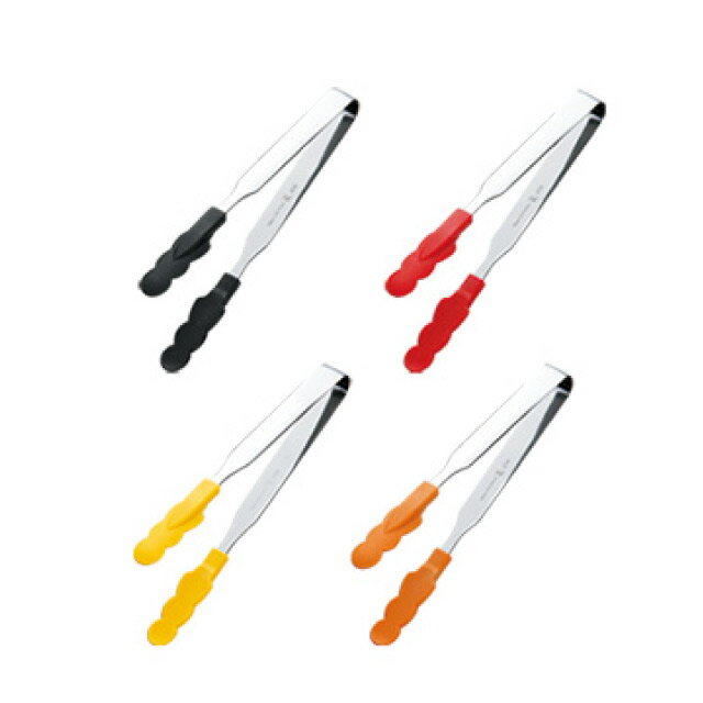 乐天商城 - N抗菌耐熱カラートングスリム 小 オレンジ（083215）07-0229-0404調理器具 料理道具 万能トング トング 食洗機可