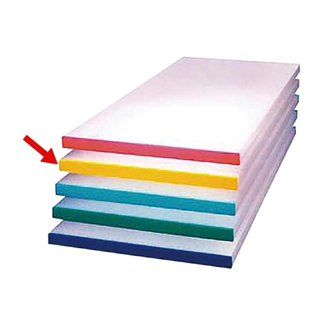 アルファ 別注カラー ベルトまな板 短辺片辺 黄（402101）07-0232-0213まないた 俎板 俎いた カッティングボード 同梱不可 代引き不可