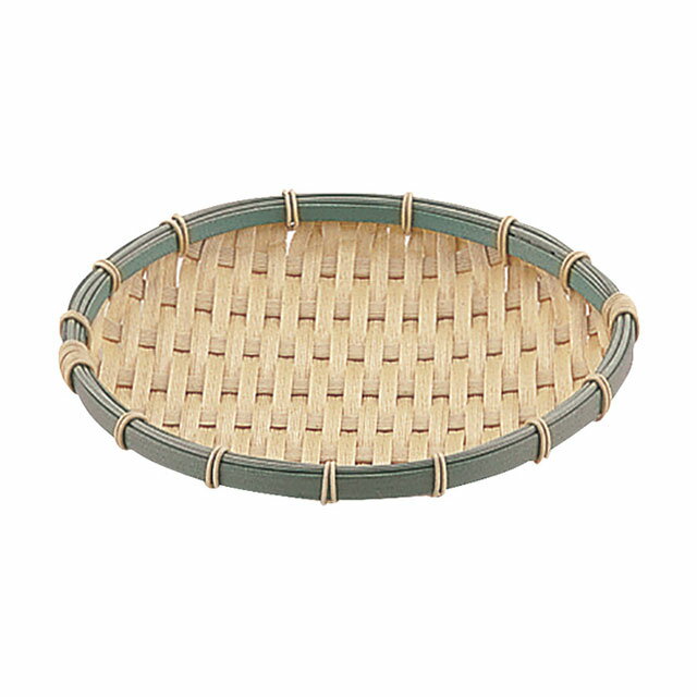 PPラタン 竹タイプ 丸型 浅ざる 27型（603530）07-0130-0203水洗いができてお手入れ簡単 ざる ザル カゴ