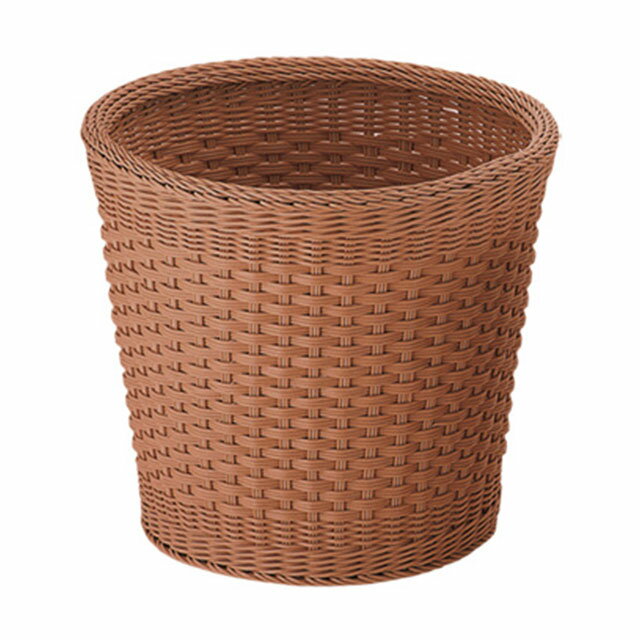 丸型ランドリーバスケット 40型 ブラウン CF-608-BR（603568）07-0461-1004バスケット 樹脂バスケット 洗濯かご 洗濯カゴ