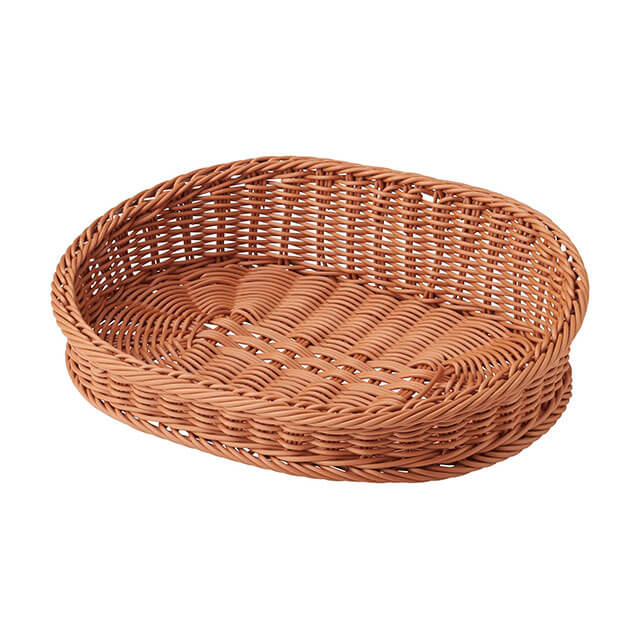 小判型 フードバスケット 斜め60型 ブラウン VBR-945-BR（625519）07-0460-0304ベーカリーバスケット 樹脂バスケット カゴ かご