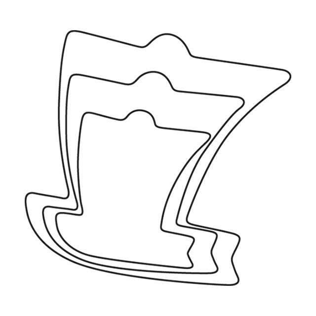 たかもりの 野菜抜 帆掛船 3PC（076063）07-0298-0804野菜抜き型野菜抜き型 抜型 ほかけ船 製菓用型