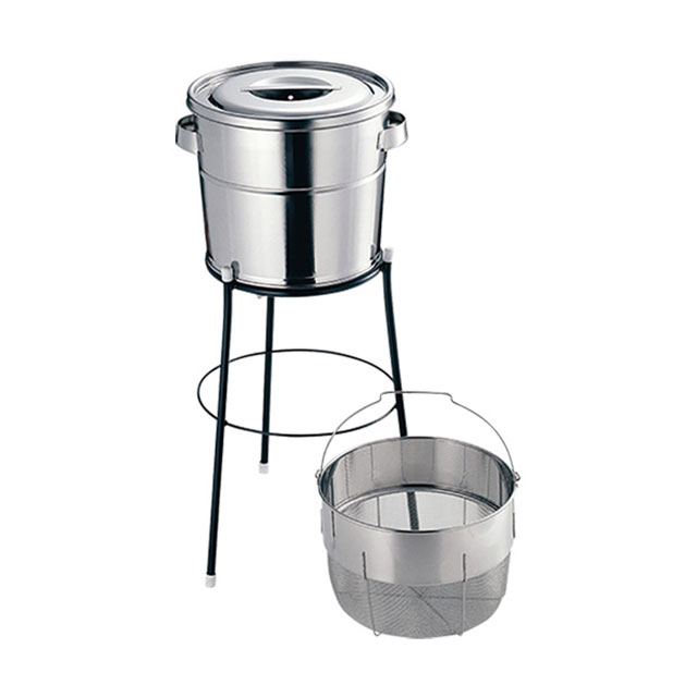 バケット3 スタンド式 丸型荒目 13 V-1316C（091048）07-0670-1105水切りバケツ バケツ 水切り 洗いカゴ ペール