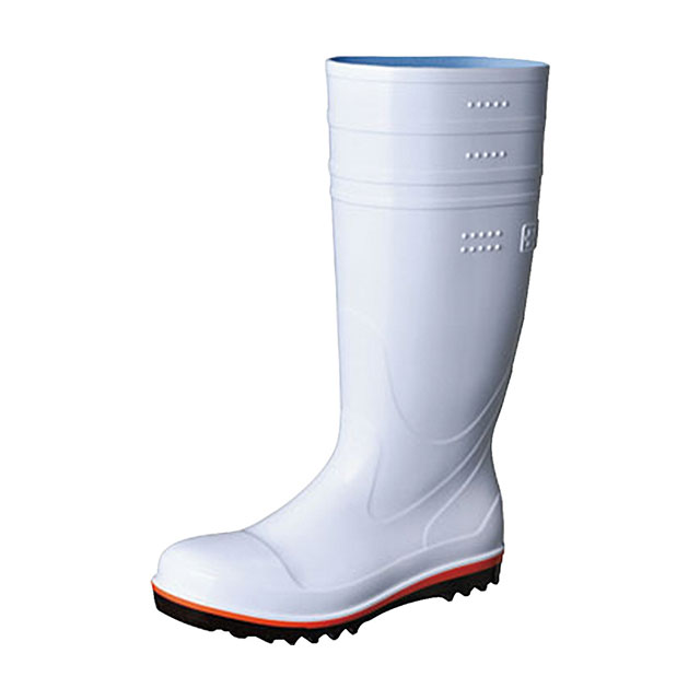 弘進 安全長靴 ハイブリーダーガード HB-500白 27.0cm（378428）07-0661-0407厨房用長靴 耐油 抗菌 防..