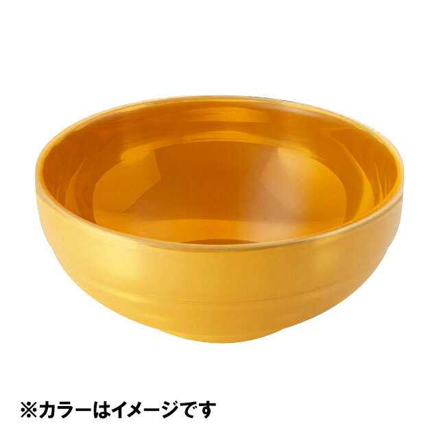 メタル丼 スタッキー 塗装仕様 黄（387746）07-0012-0305ラーメン丼ぶり どんぶり 丼 ラーメン鉢 保温冷