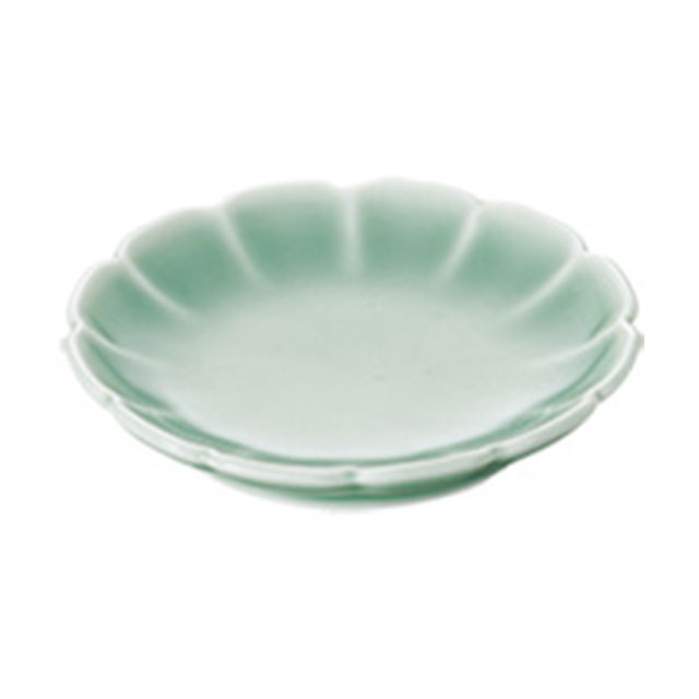 砧青磁仏跳壇 花割皿小（461025）07-0053-0204薬膳スープ壺 スープ壺 中華特選 料理演出用品