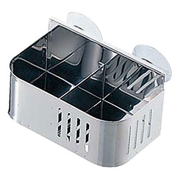 ST 石ケンタワシ入れ 吸盤付 W （088024）07-0636-0702たわし入れ 石鹸 清掃用品 キッチンシンク用品