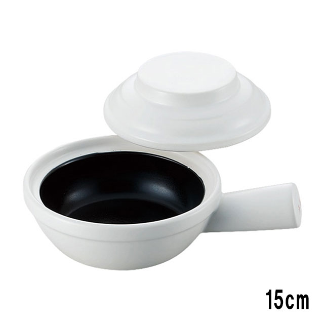 楽天ANNON キッチン・業務用食器燕舞 テクノセラ深型片手砂鍋 15cm （453204）07-0051-0302砂鍋 中華土鍋 素焼き卓上鍋 素焼鍋 家電