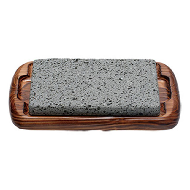 楽天ANNON キッチン・業務用食器富士溶岩・石焼セット 中 ナチュラル SA-52 （603350）07-0562-0902ステーキ皿 溶岩 鉄板焼き皿 肉皿 同梱不可 代引き不可