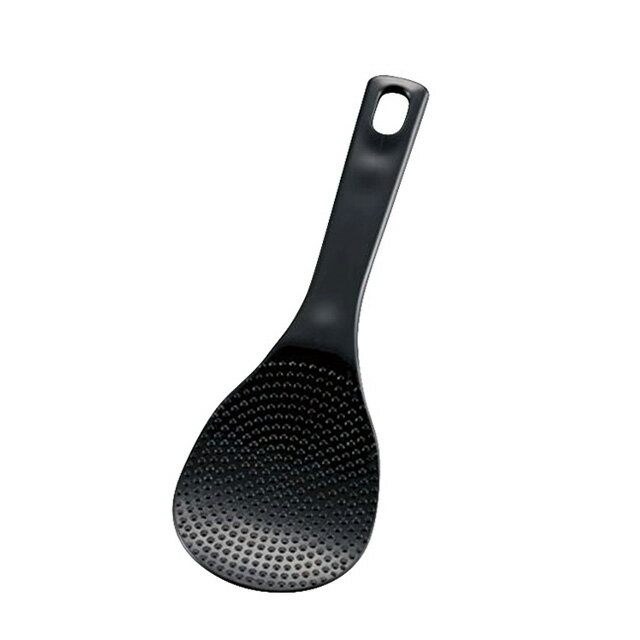 ポコポコしゃもじ 24cm 黒 158AB（057254）07-0280-0602ごはんがくっつきにくいデコボコしゃもじ