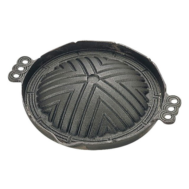 CR-17 ジンギス丸型 26cm 穴無（294001）07-0557-0301ジンギスカン鍋 鉄板 鉄 焼肉 石焼 中華