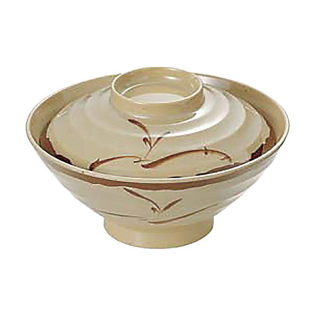 織部茶漬碗 蓋 OB-2（316028）07-0593-0102煮物椀用のフタ ふた メラミン食器 介護用 軽量