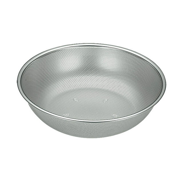 KO 18-8 浅型パンチボール 24cm （391004）07-0122-0704ザル ざる メッシュボール パンチングボウル