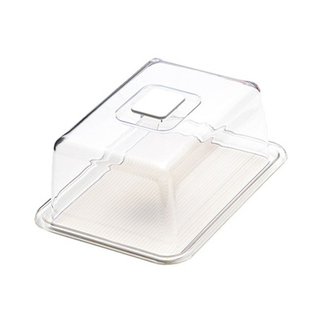 クリアラブリーハット 角 特大 ホワイト （600917）07-0448-0103ケーキカバー ケーキ用トレイ ケーキ 保存 保管