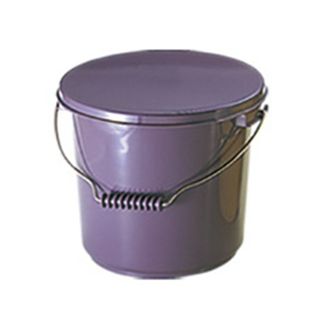 ポリプロバケツ 10L 蓋PO-22B パープル（607570）07-0671-0312バケツ 厨房用 掃除 洗濯 清掃用品 蓋 ふ..