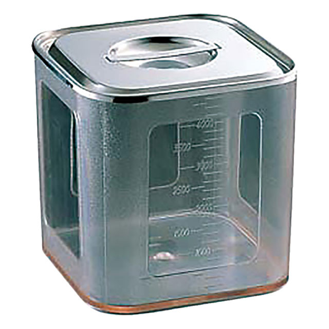 UK ポリカ角キッチンポット 16.5cm 3.7L（016031）07-0106-0205保存容器 保存缶 ポット タッパー ストック容器