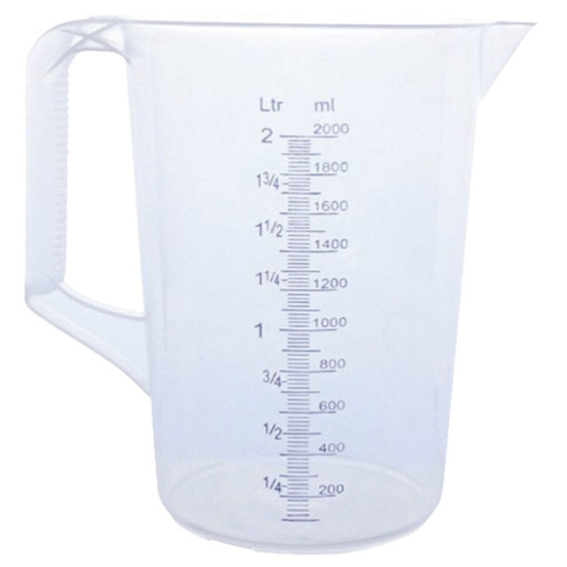 ポリプロピレン 水マスハンドル付 200010 0.25L（036310）07-0190-0101計量カップ メジャーカップ ステ..