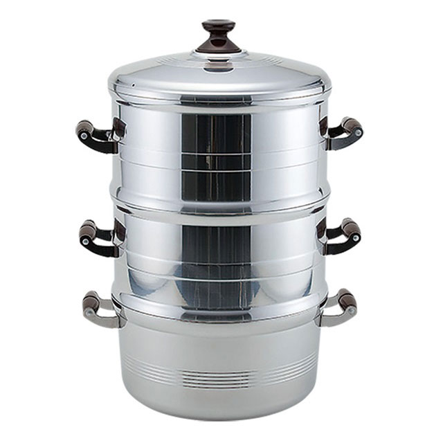 Steamer - 長生セイロセット 2重セット33cm HC29-NL331（045133）07-0186-0708セイロ竹スノコ付 せいろ 蒸し器 せいろ 蒸籠