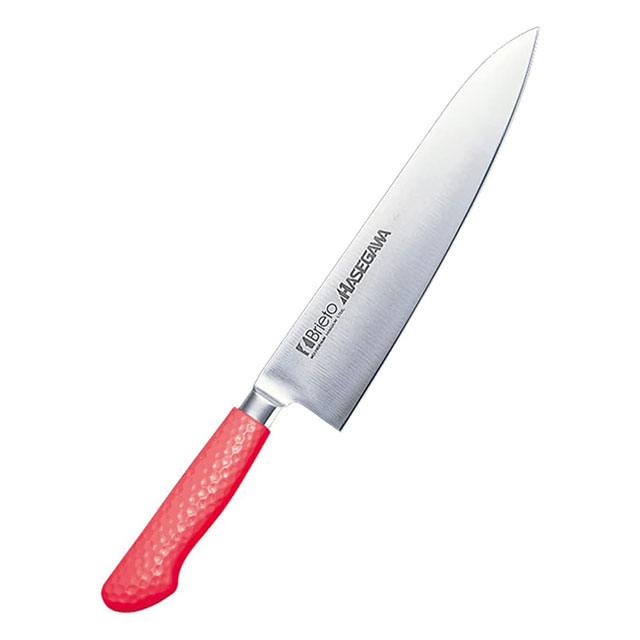 抗菌カラー包丁 牛刀 両刃 MGK-210 レッド（131263）07-0256-0214包丁 牛刀包丁 ナイフ 両刃 シェフナ..