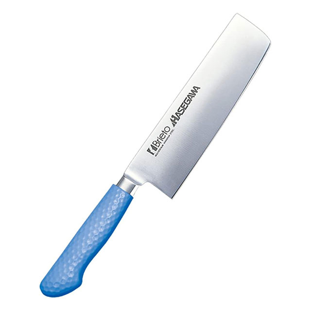 抗菌カラー包丁 菜切 両刃 MNK-160 マリンブルー（131293）07-0256-0305包丁 和包丁 洋包丁 菜切包丁 ..