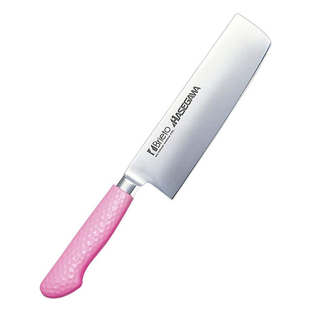 抗菌カラー包丁 菜切 両刃 MNK-180 ピンク（131301）07-0256-0310包丁 和包丁 洋包丁 菜切包丁 ステン..