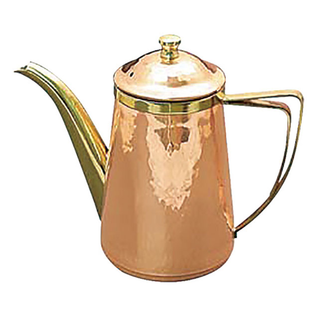 銅槌目入 コーヒーポット 5人用 740cc(159037)07-0314-0701ドリップポット 喫茶用品 ポット 銅 おしゃれ
