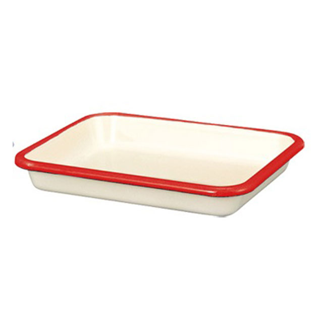 ホーローバット S ニュー レッド（607135）07-0108-0601角バット 琺瑯バット キッチンバット 調理用