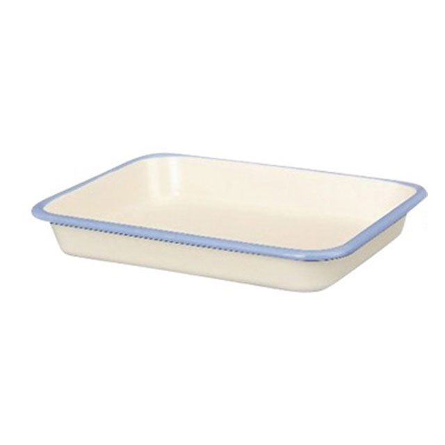 ホーローバット L ホワイト（607140）07-0108-0606角バット 琺瑯バット キッチンバット 調理用