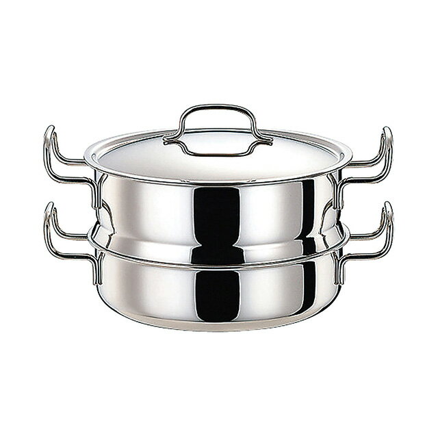 ジオ 蒸し器付鍋 GEO-25M 25cm 3.4L（013034）07-0074-0801熱がムラなく伝わる全面7層構造の蒸し器付鍋