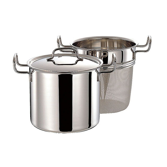 ジオ パスタポット GEO-21P 21cm 6.8L（013045）07-0074-0301麺の湯切り パスタポット パスタ鍋 パスタ..