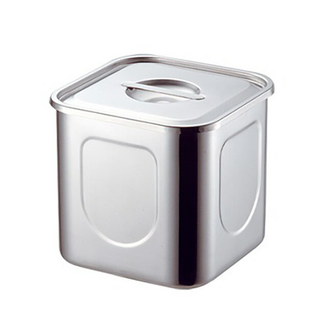 KO 18-8 角キッチンポット 13cm 2.0L（016006）07-0105-0206保存容器 保存缶 ポット タッパー ストック..