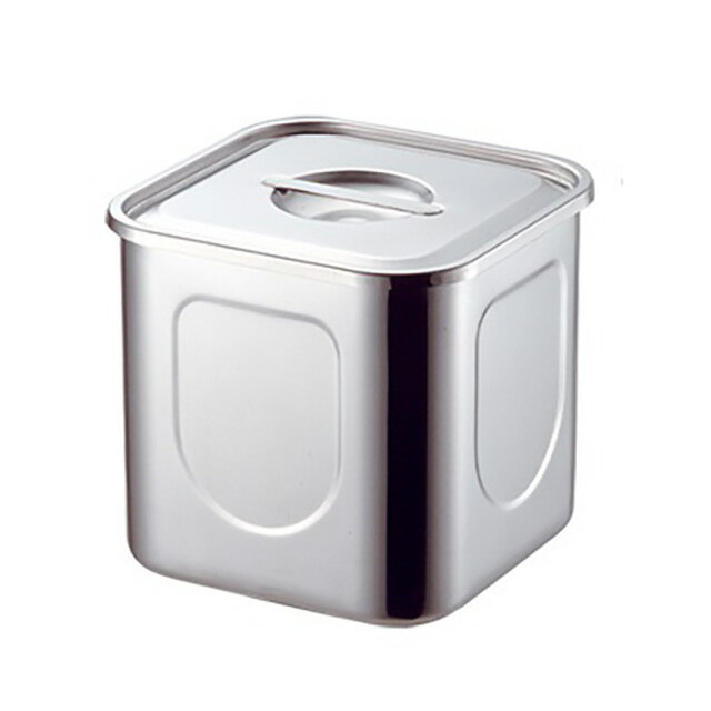 KO 18-8 角キッチンポット 16cm 3.7L（016009）07-0105-0209保存容器 保存缶 ポット タッパー ストック容器