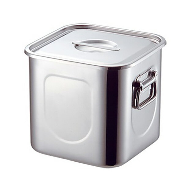 乐天商城 - KO 18-8 角キッチンポット 22cm 10.3L（016012）07-0105-0212保存容器 保存缶 ポット タッパー ストック容器