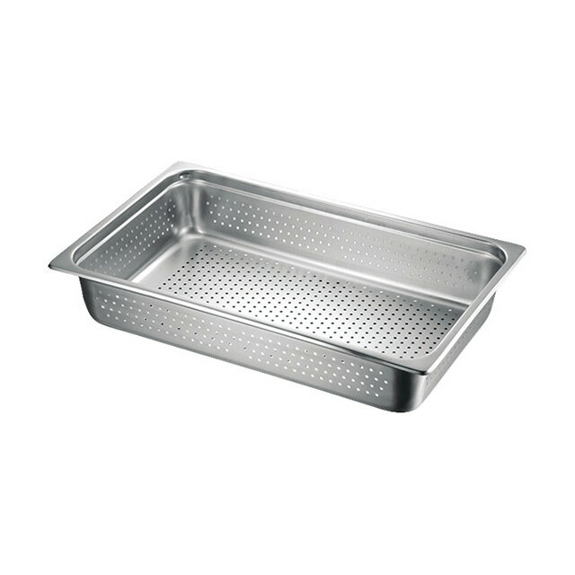 KO 穴明ホテルパン 2100シリーズ 100mm 穴明2/3（032184）07-0134-0111バット 保温容器 スチコン チュ..