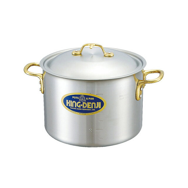Rakuten - 中尾アルミ キングデンジ 半寸胴鍋 30cm 14.0L（349012）07-0068-0205日本製鍋 オール熱源 IH対応 IH鍋 寸胴 nakao