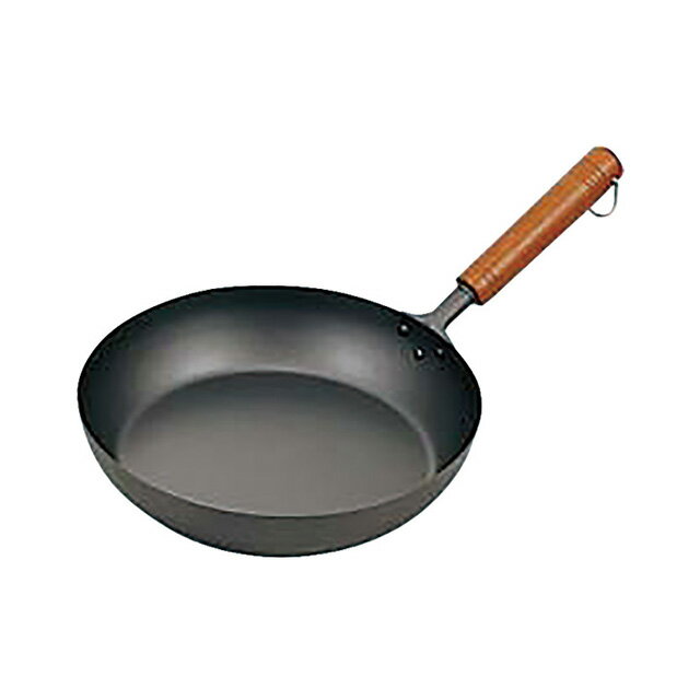 HS 純チタン木柄フライパン 22cm（k-386022）07-0100-1101フライパン 炒め鍋 深型 チタン 燕三条 日本製