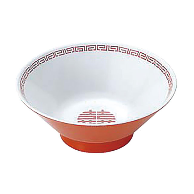 乐天商城 - 瑞祥 新形たんめん丼 喜喜模様 CA-14（311028）07-0591-0201丼ぶり どんぶり 麺鉢 メラミン食器 施設 給食用
