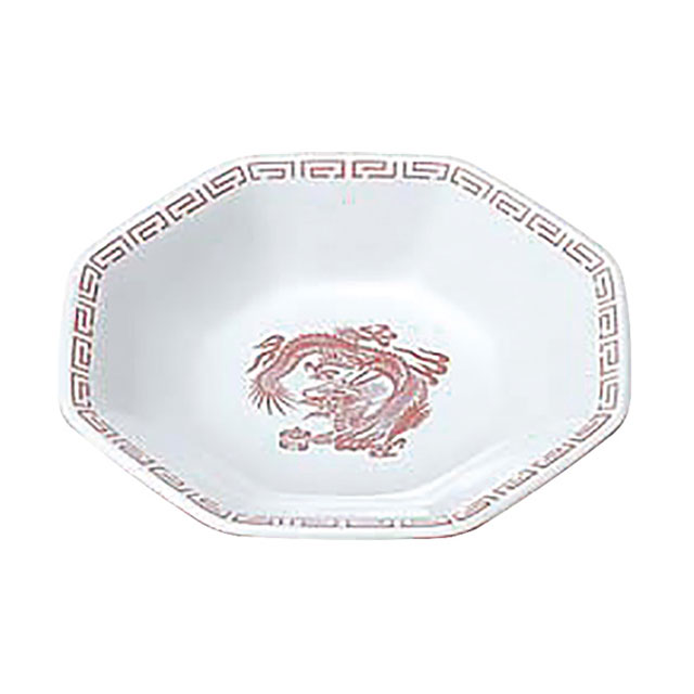 乐天商城 - 瑞祥 八角皿 竜模様 CA-30（311043）07-0591-0901焼き物皿 盛り皿 皿 メラミン食器 施設 給食用