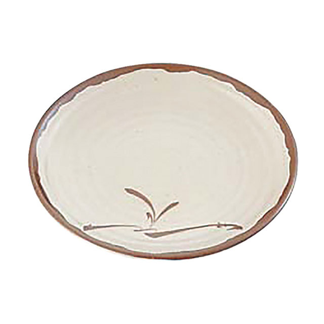 乐天商城 - 織部 丸皿 中 OB-13（316049）07-0593-1501丸皿 メラミン食器 介護用食器 軽量 食洗機対応